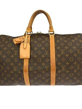 LOUIS VUITTON KEEPALL 50 TRAVEL HANDBAG MONOGRAM